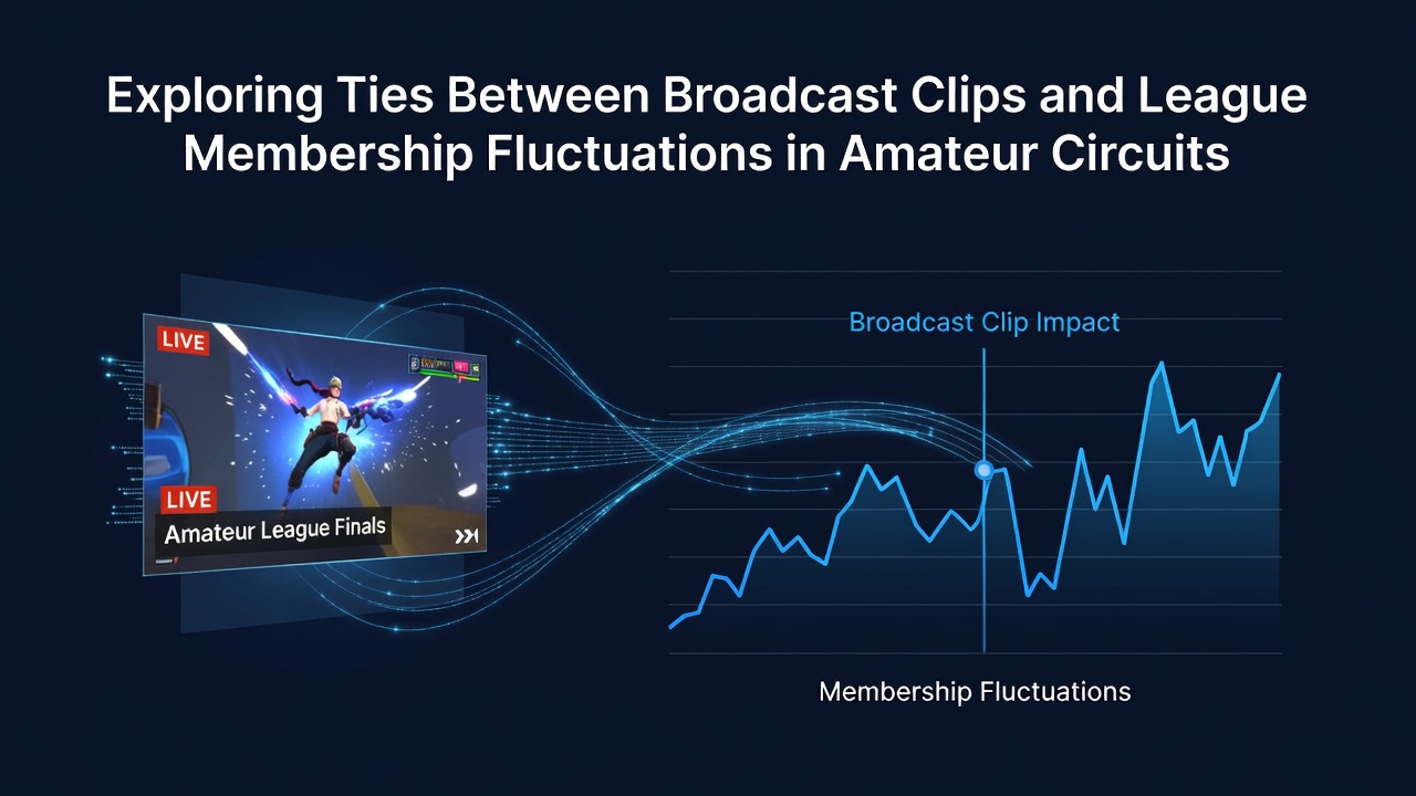 Broadcast clips displayed on multiple screens showing amateur league highlights from regional matches