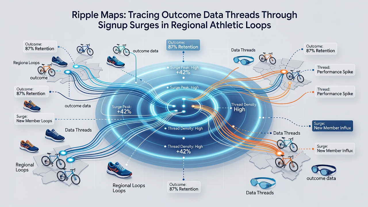 Chart illustrating signup volume changes linked to outcome data processing speeds in athletic circuits