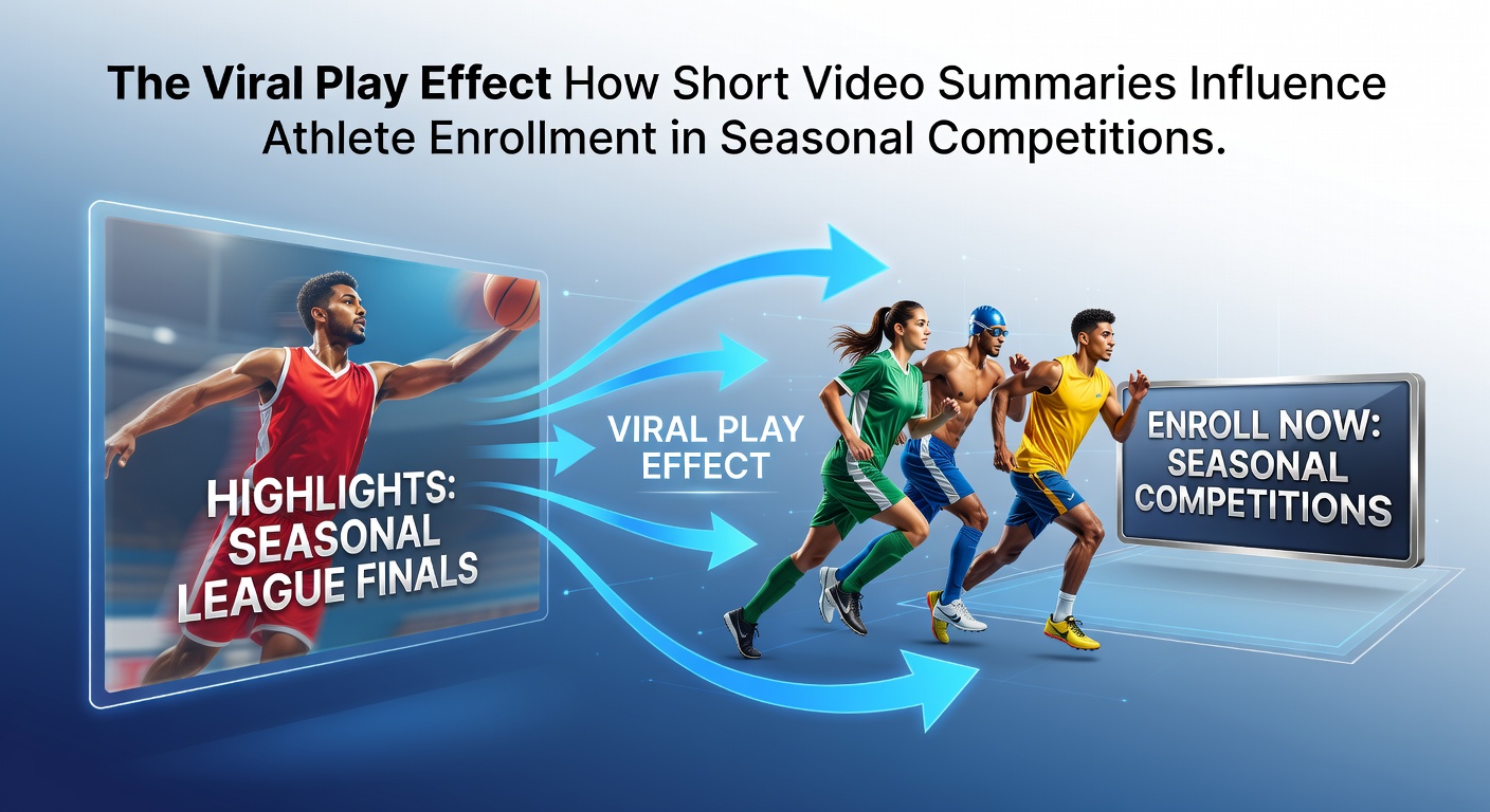 Athletes reviewing short video summaries on mobile devices during enrollment periods for seasonal competitions